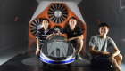 Duke students in wind tunnel with record breaking car