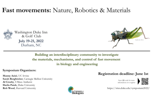 Event poster with mechanical grasshopper