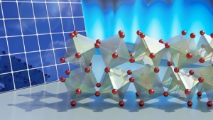 illustration of crystals and solar panel