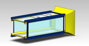 Wind tunnel test section rendering