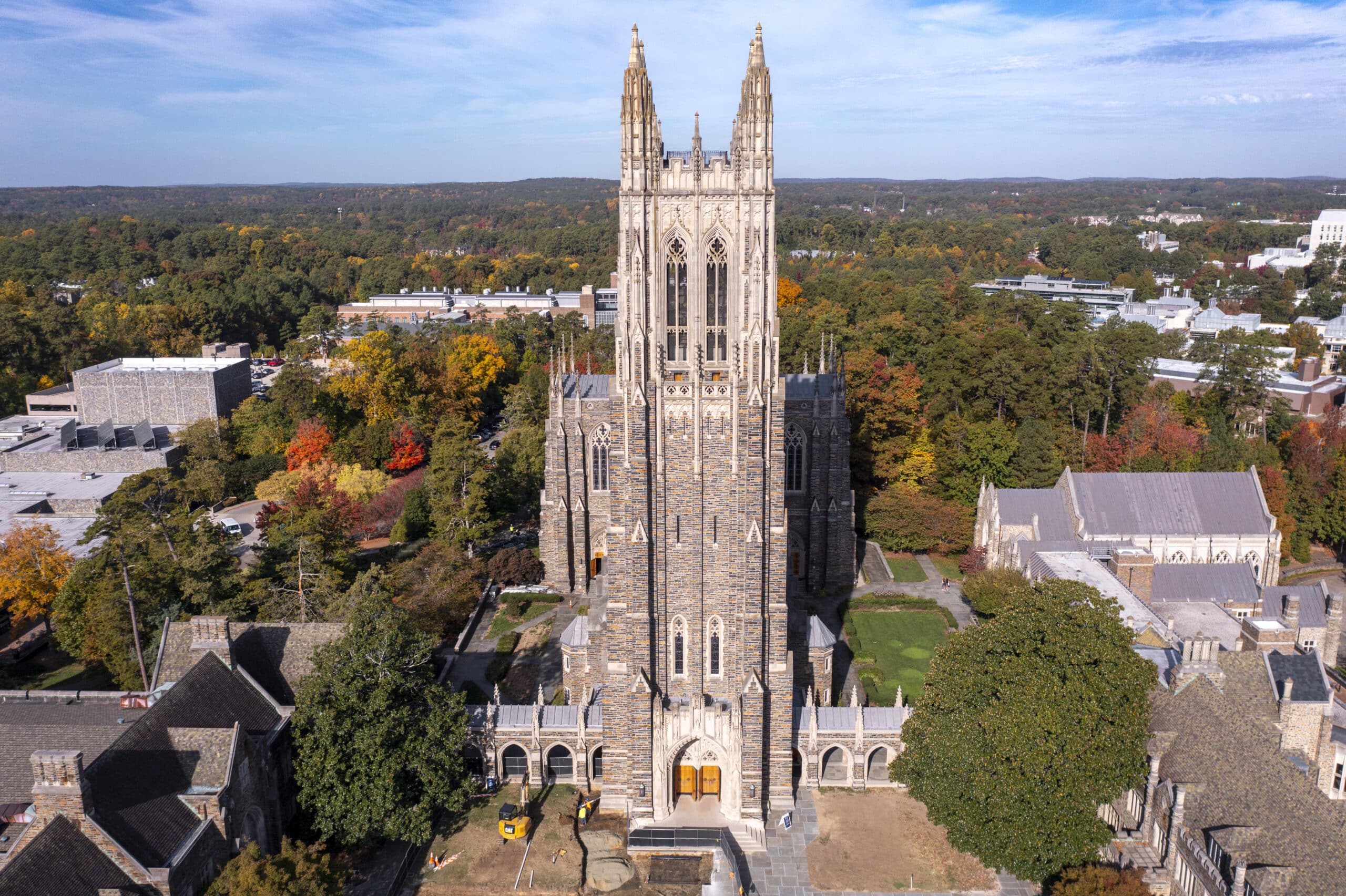 Duke Chapel and Abele Quad at Duke University